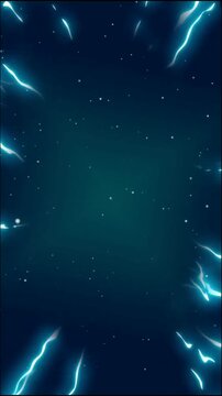 Electric arcs dance around a central void, illuminating a dark, starry expanse. Energy crackles, creating a dynamic and captivating display of light and power.