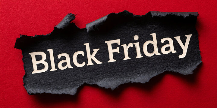 black friday word on paper 