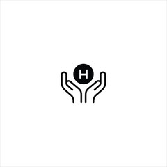 Obraz premium Hospital Support Hands Icon - Healthcare Facility and Medical Care Symbol for Patient Service