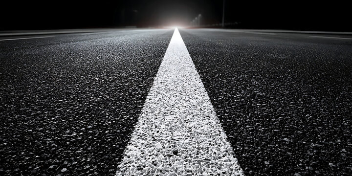 asphalt road with lines
