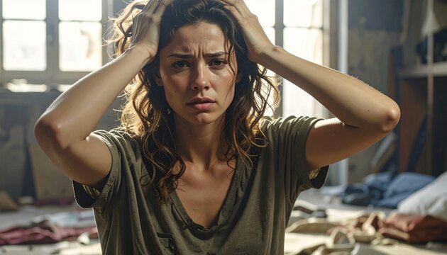 不安に向き合う女性の心情ポートレート