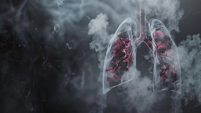 Chronic Obstructive Pulmonary Disease COPD medical concept, human lung anatomy comparison of healthy and damaged respiratory organs, emphysema chronic bronchitis respiratory disorder healthcare illust