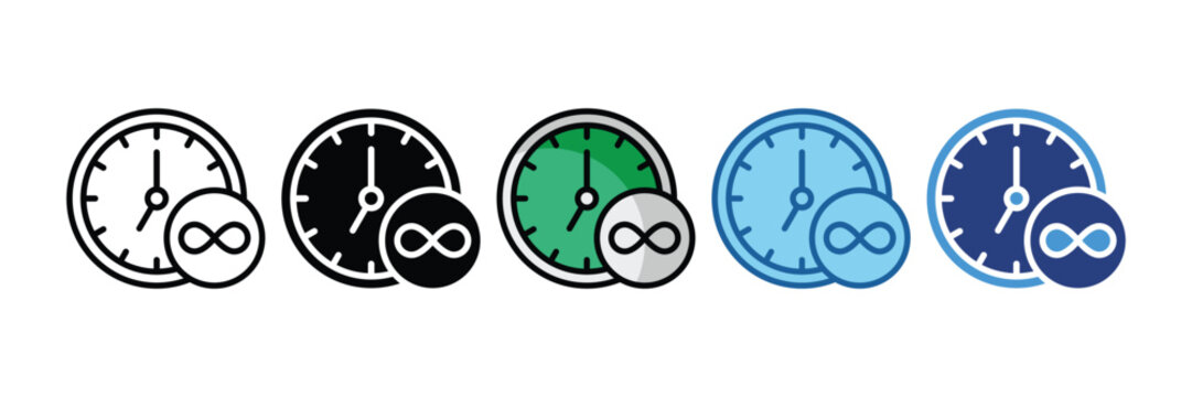 Infinite Time  Icon Set Multiple Style Collection