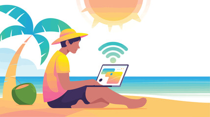 Fototapeta premium Summer Vacation trip concept