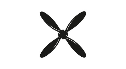 Airplane propeller silhouette against a white background © msunny93