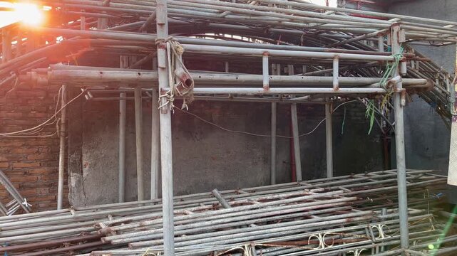 Iron pipe frames for traditional wedding stage decoration