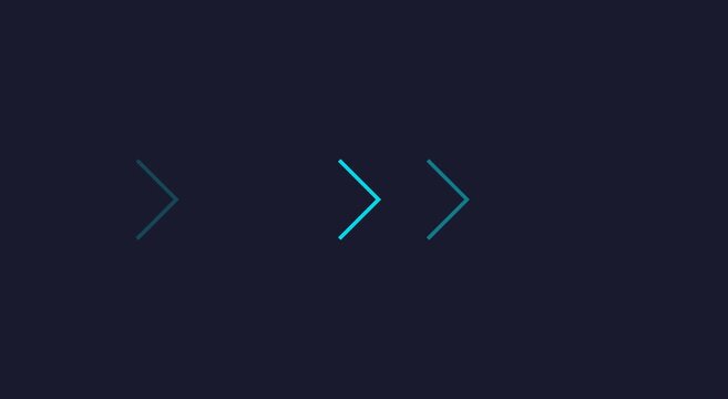 Minimalist neon arrow motion loop for digital interface animation