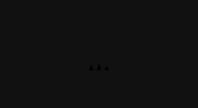 Minimalist loading animation with three pulsing animation black triangle