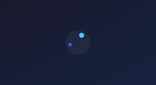 Minimalist loading spinner animation with rotating blue circular animation