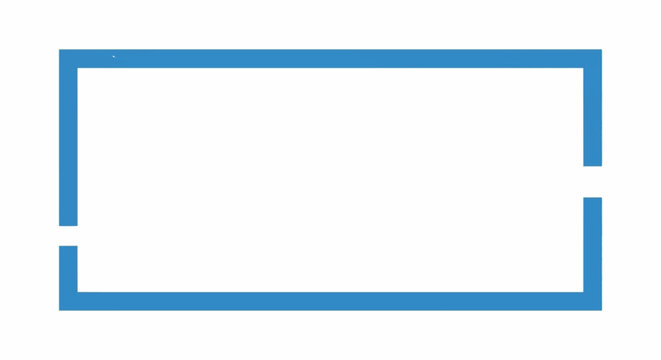 Simple blue rectangular border with gaps