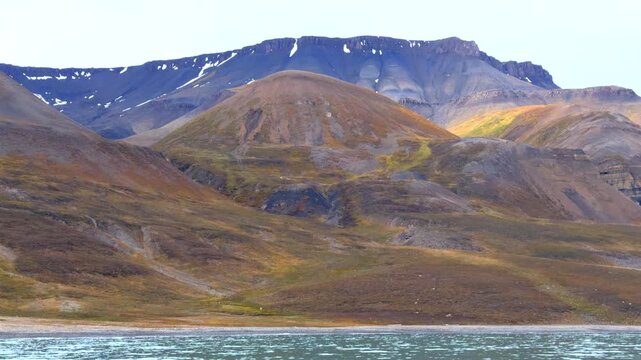 Fjords of Spitsbergen archipelago Svalbard Norway