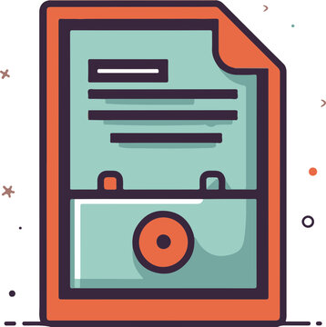 Vibrant Flat Design Readme File Icon