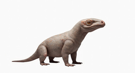Fototapeta premium Realistic euoplocephalus dinosaur model isolated on white background for education