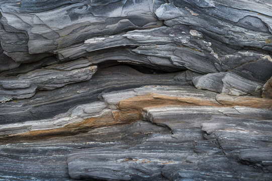Metamorphic Rock - Grey with Brown Stripe