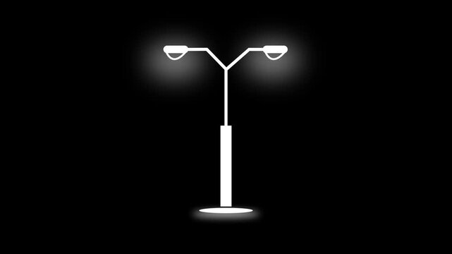 Street lamp icon. lamppost single. Flat vector illustration lamppost single on white background