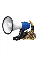 Fototapeta premium Megaphone on white background