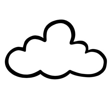 Cloud icon isolated on transparant background. Cloud. Sticker. Cloud Drawing. Cloud silhouette. Cloud png. Cartoon cloud. Cloud outline