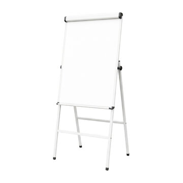 White freestanding flip chart on stand
