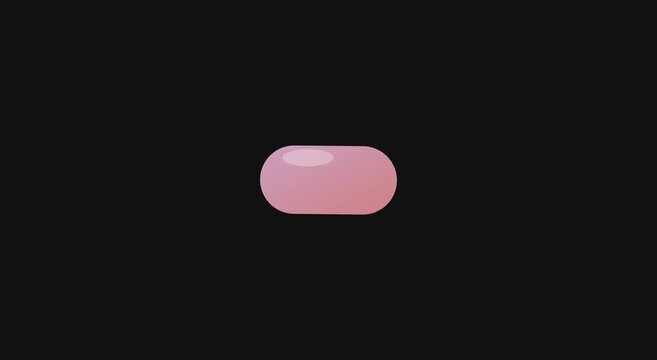Minimalist pill rotation animation: medical capsule motion animation