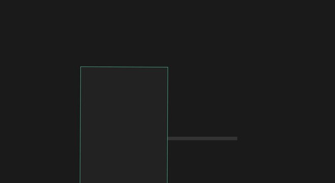 Minimalist rotating rectangle motion on dark animation background overlay