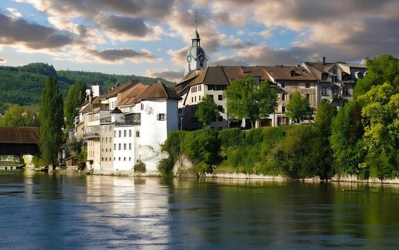 view of the old town of Olten 