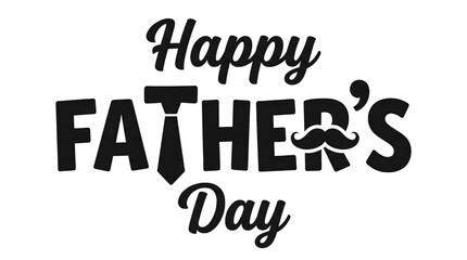 Fototapeta premium Happy father's day greeting isolated on transparent background