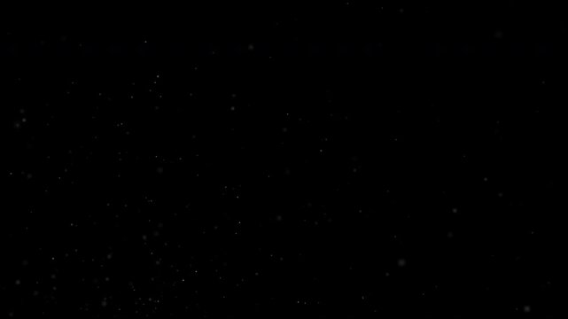 Looping Glitter Particles on Black Background in 4K, Sparkling Overlay Animation