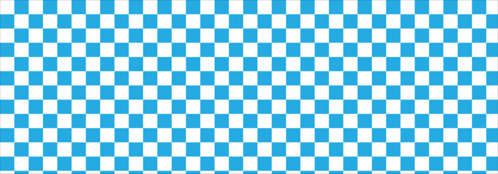 Seamless abstract monochrome set of large and small checkerboard pattern on a light background, green checkered pattern set, simple hand drawn illustration, flat style