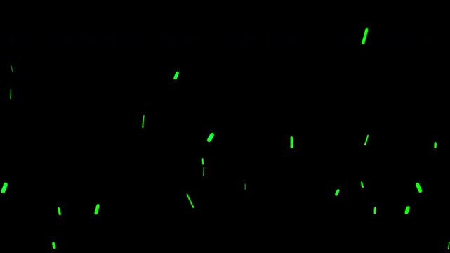 Looping Neon Green Flame Sparks on Dark Background, Energy Particle Animation