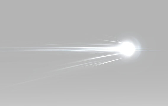 Falling asteroid impact effect with radiant light trail and glowing particles for professional digital art