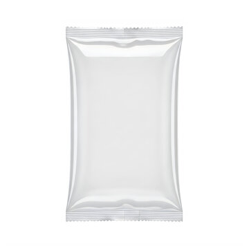 Empty sealed plastic pouch bag