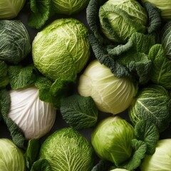 Fototapeta premium Fresh green lettuce leaves close up, healthy food background, organic texture, natural produce. SEAMLESS PATTERN