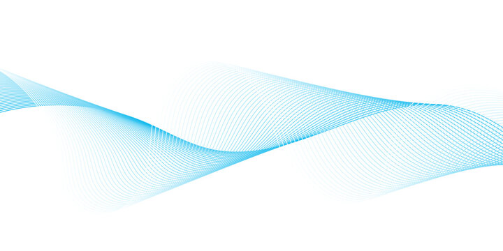 Abstract blue wave background. Abstract blue background with flowing lines and wave patterns. Abstract wave line for banner, template, wallpaper background with wave design. Vector illustration.