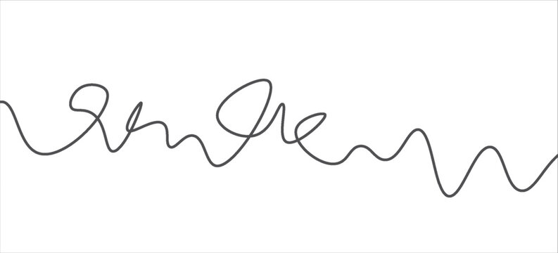 Squiggle Curly Line. Decorative Design Element. vector file illustration.