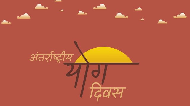 International yoga day celebrate  every year 21 June short video design.