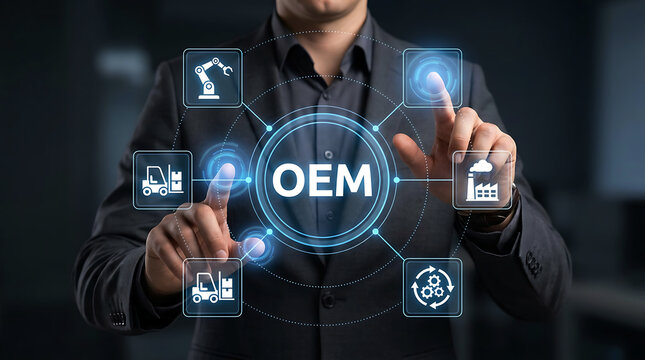 OEM Manufacturing Technology And Industrial Supply Chain Concept