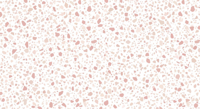 Pink terrazzo seamless pattern with small colorful chips creating a decorative mosaic background elegant abstract design for flooring and surfaces art.