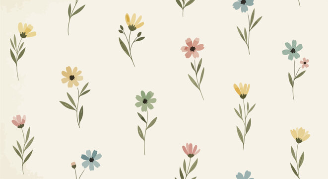 Fresh botanical design with natural flowers and soft textures
