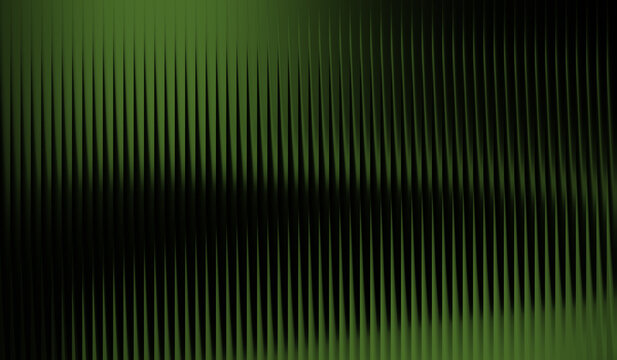 Abstract green background with vertical glass lines and gradient effect, modern digital wallpaper, 3d render of parallel stripes with soft lighting and dark shadows, minimalist geometric pattern
