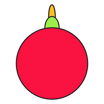 Christmas ball cartoon icon 56