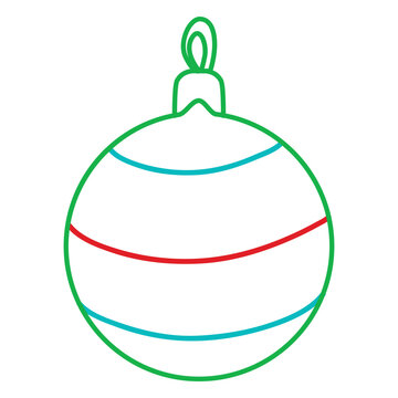 Christmas ball stroke icon 208