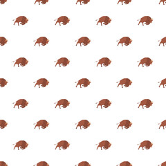 Obraz premium Repeating bison silhouettes creating a seamless animal print wallpaper