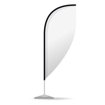 White feather convex flag