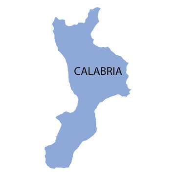 Calabria region map