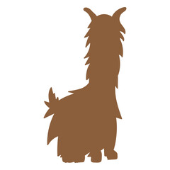 Obraz premium Llama sitting silhouette
