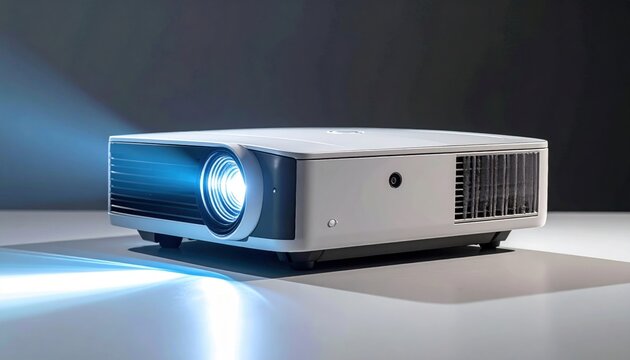 Advanced digital projector with bright light beam for presentations and entertainment
