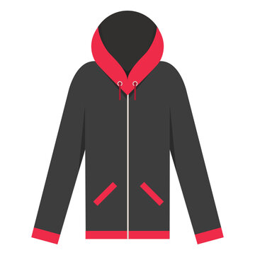 Zip pockets hoodie icon