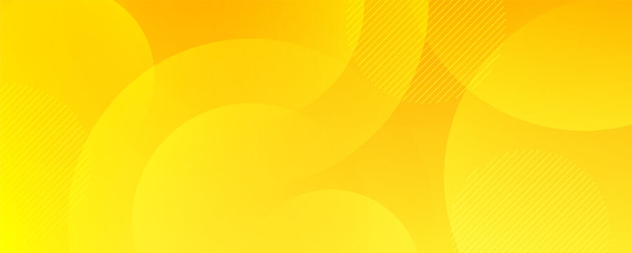 Abstract circles yellow background. Vector illustration