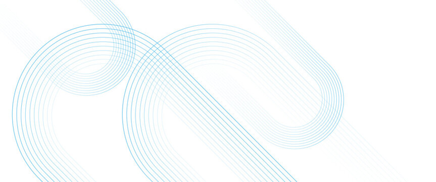 Abstract geometric modern line concentric circles overlapping waves curves technology pattern vector