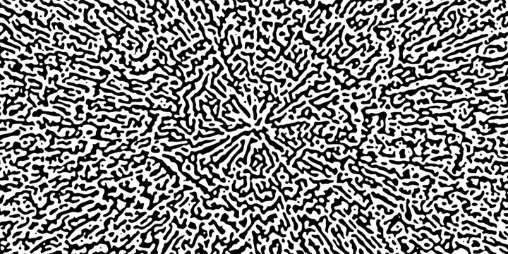 Abstract Reaction-diffusion Turing pattern natural texture blue and red gradient color scheme. Linear design with biological algorithm psychedelic background. Reaction-diffusion or truing patter